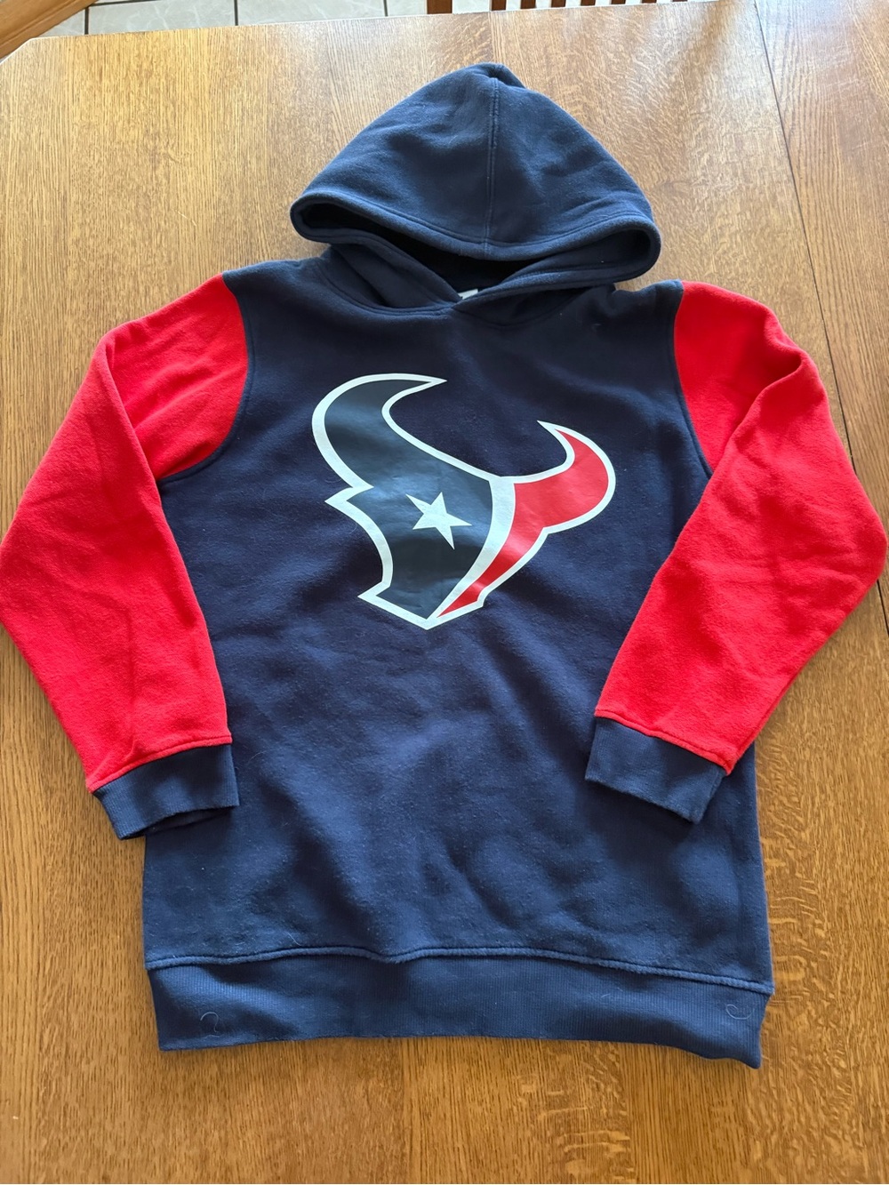 NFL Houston Texans Navy and Red Youth XL Hoodie with Texans Logo